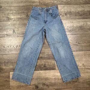 Vintage 90s Eunina Straight Baggy Wide Leg Jeans - Style 707 - Womens Size Small